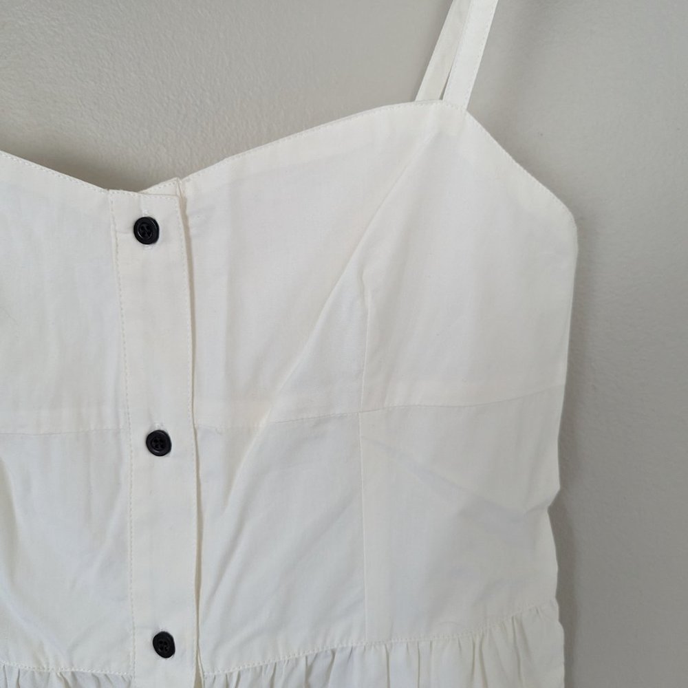 Solid & Striped Button Up Tiered Casual Midi Dres… - image 4